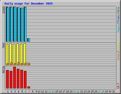 Daily usage for December 2025