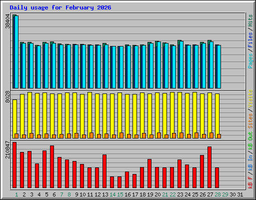 Daily usage for February 2026