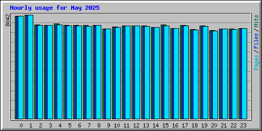 Hourly usage for May 2025