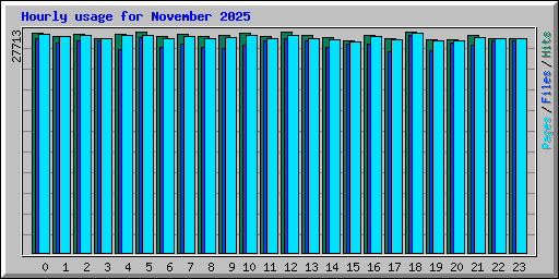 Hourly usage for November 2025