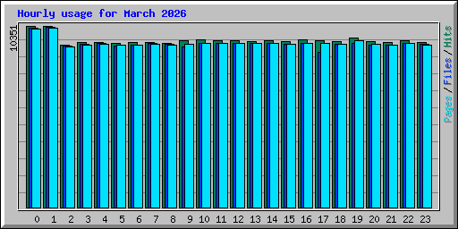 Hourly usage for March 2026