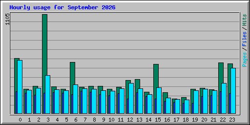 Hourly usage for September 2026